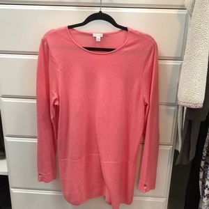 J Jill salmon pink sweater tunic